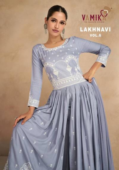 Lakhnavi Vol 6 By Vamika Designer Partywear Salwar Kameez Collection